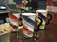 Spider Man Colorful Personalised Coffee Cups / Printing Custom Coffee Mugs